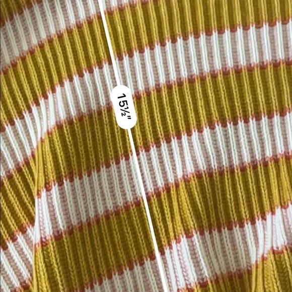 Free people just my stripe yellow cropped sweater - Picture 7 of 7